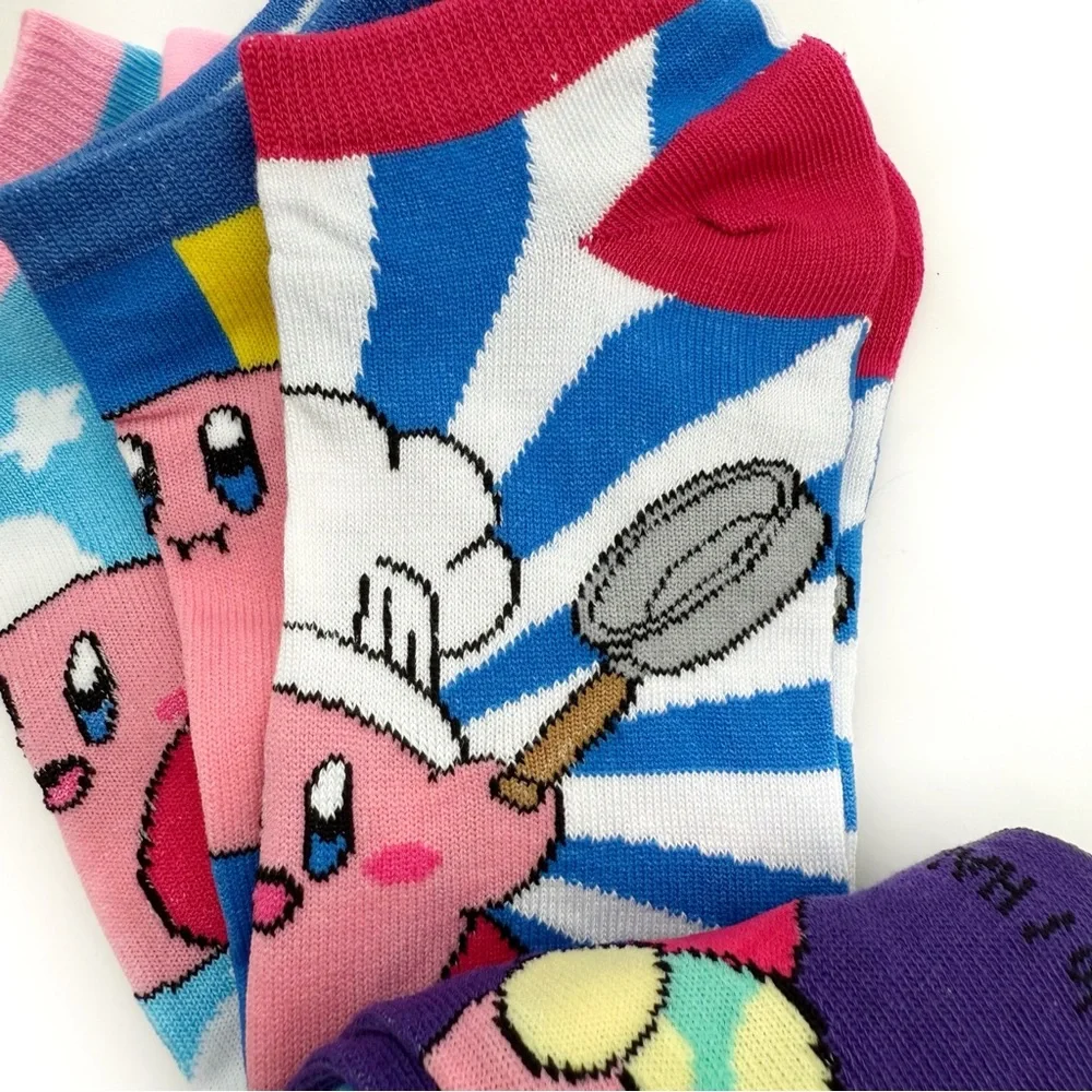 Kirby Video Game Ankle Socks Mens Womens Nintendo Gift Colorful Cute Blue Pink